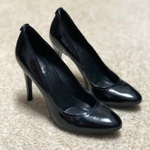 Calvin Klein “Whinnie” Black Patent Heels